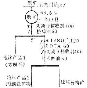 試驗流程及浮選條件